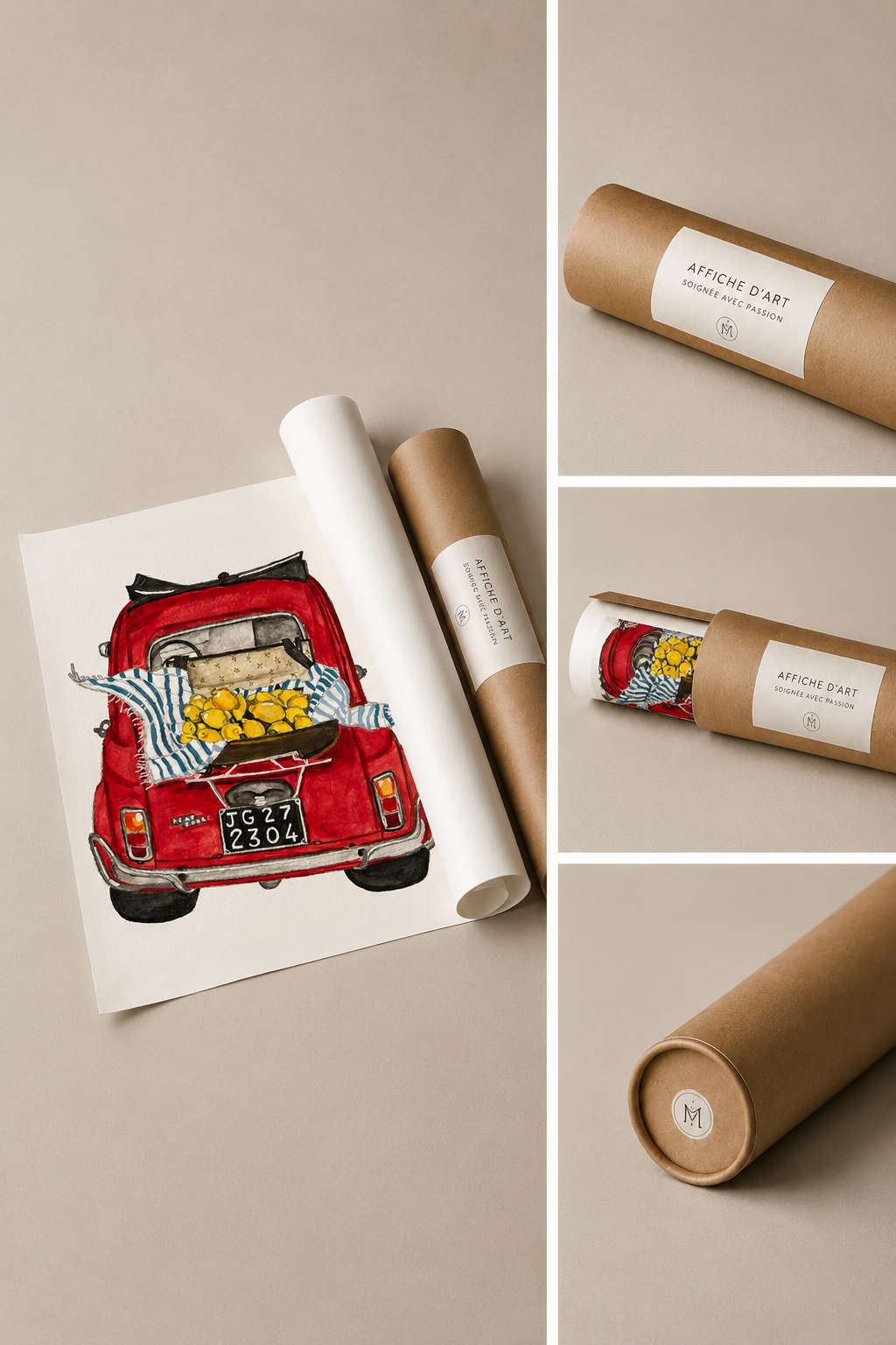 La fiat aux citrons - toutes tailles